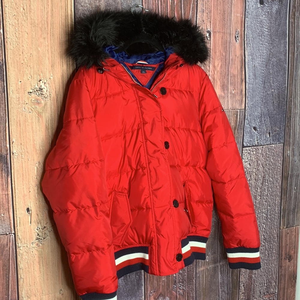 Tommy Hilfiger Red Puffer Jacket